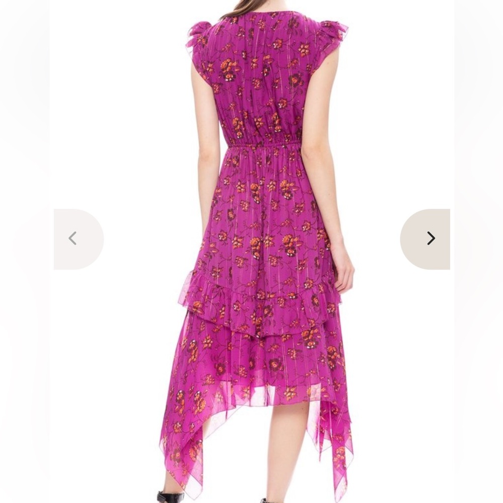 ULLA JOHNSON Ciel Floral Print Silk Blend dress - Picture 2 of 10